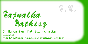 hajnalka mathisz business card